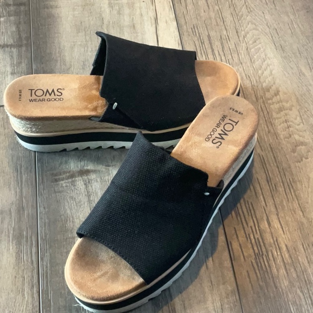 Platform Slide Wedge Sandals
